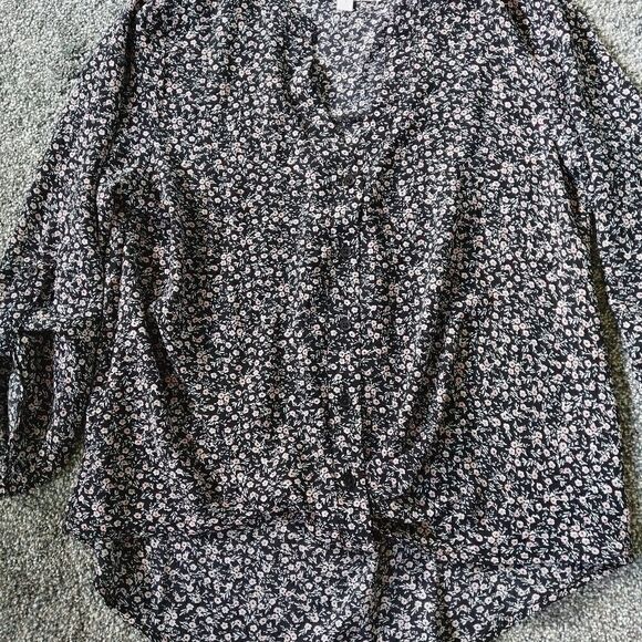 Hippie Rose Floral Hi-Low pullover Shirt Size S - Picture 3 of 6